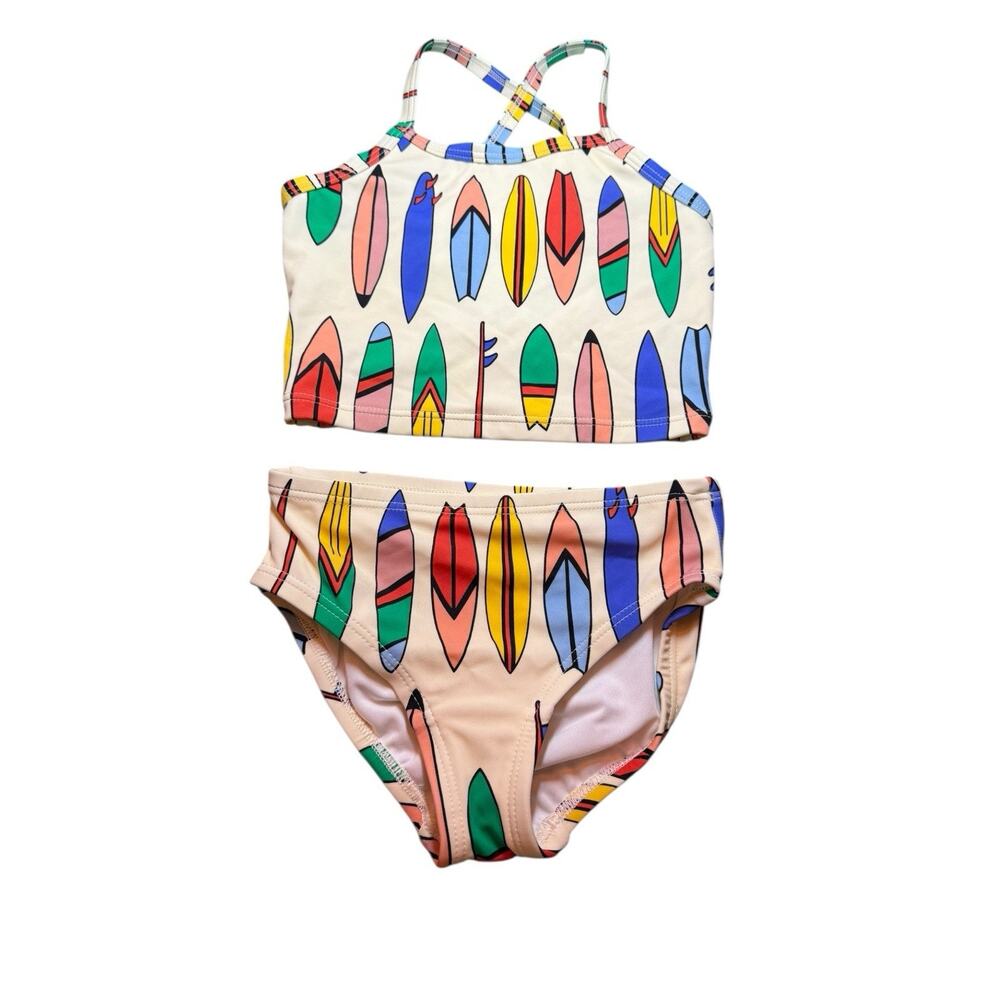 NWOT Hanna Andersson Size 4T 90cm Surf Board 2 Piece Swimsuit Tankini Sun Block